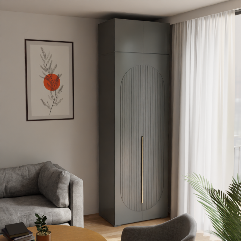 Набор Шкаф Фиеста + антресоль (Графит/Графит Софт) 802х2600х500