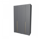 Шкаф Фиеста 1332х2200х500 (Графит/Графит Софт)