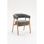 Стул обеденный Zubo с деревянными ножками темно-серый 2 шт.