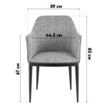 Стул обеденный Itan NC коричневый с коричневой экокожей