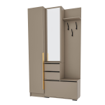 Набор прихожая Голд Бостон(вешалка В2 + пенал П 400)(Бежевый(Глиняный/Серый)