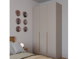 Шкаф Голд Бостон 1200*2200*520 Бежевый (Глиняный Серый)