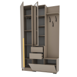 Набор прихожая Голд Бостон(вешалка В2 + пенал П 400)(Бежевый(Глиняный/Серый)