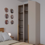 Шкаф Голд Бостон 1200*2200*520 Бежевый (Глиняный Серый)