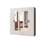 Шкаф комбинированный Ларс (2,0) с зеркалом белый