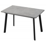 Стол КАНЗАС 120 БЕТОН ЧИКАГО св.серый / Черный каркас М-City
