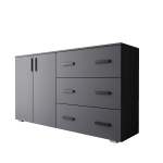 Комод Бостон 2 дверки+3 ящика 1602х890х403 (Графит)