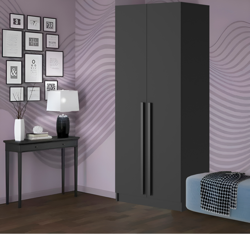 Шкаф Бостон 800*2200*500 (Графит)