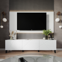 Набор Тумба ТВМ-10 напольная + Опоры (белый/белый снег)