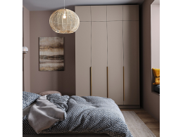 Набор Шкаф Голд Бостон+антресоль Бежевый 1600*2600*520 (Глиняный Серый) (шкаф+антресоль)