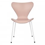 Стул Seven Style пудровый с белыми ножками