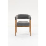 Стул обеденный Zubo с деревянными ножками темно-серый 2 шт.