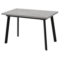 Стол КАНЗАС 120 БЕТОН ЧИКАГО св.серый / Черный каркас М-City