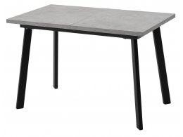 Стол КАНЗАС 120 БЕТОН ЧИКАГО св.серый / Черный каркас М-City