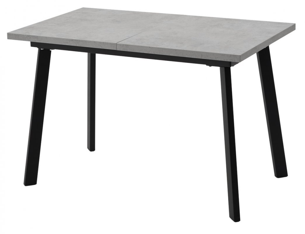 Стол КАНЗАС 120 БЕТОН ЧИКАГО св.серый / Черный каркас М-City