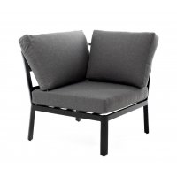 "Париж" модуль диванный алюминиевый угловой, цвет серый