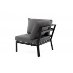 "Париж" модуль диванный алюминиевый угловой, цвет серый