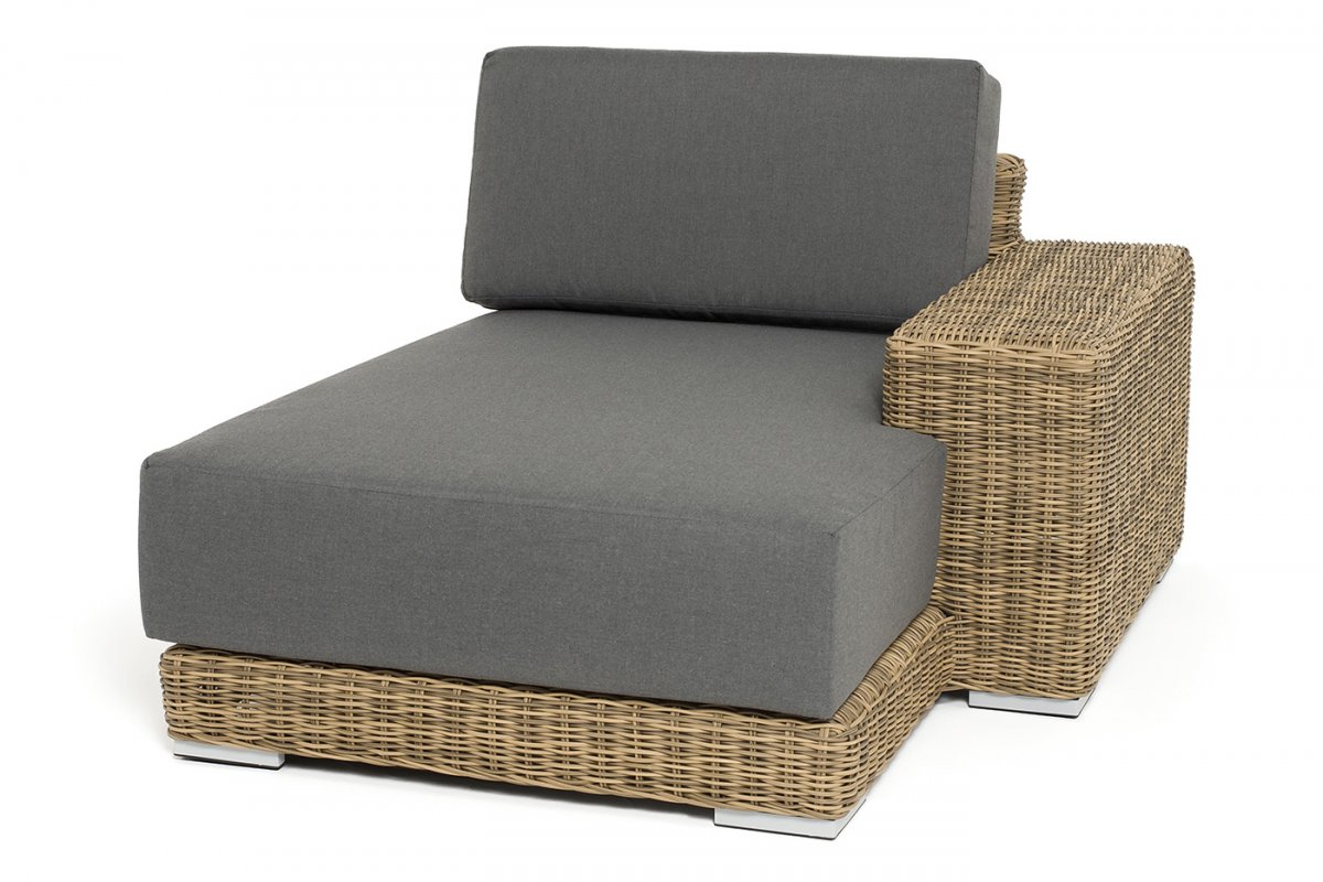 "Капри" кушетка из искусственного ротанга, цвет соломенный "Капри" кушетка из искусственного ротанга, цвет соломенный