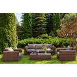 "Боно" лаунж-зона из искусственного ротанга, цвет коричневый