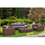 "Боно" лаунж-зона из искусственного ротанга, цвет коричневый