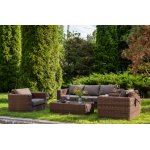 "Боно" лаунж-зона из искусственного ротанга, цвет коричневый