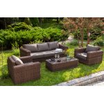 "Боно" лаунж-зона из искусственного ротанга, цвет коричневый