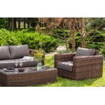 "Боно" лаунж-зона из искусственного ротанга, цвет коричневый