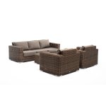 "Боно" лаунж-зона из искусственного ротанга, цвет коричневый