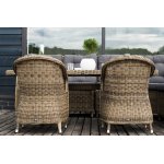 "Бергамо" обеденная группа угловая из искусственного ротанга, цвет соломенный