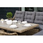 "Бергамо" обеденная группа угловая из искусственного ротанга, цвет соломенный