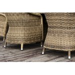 "Бергамо" обеденная группа угловая из искусственного ротанга, цвет соломенный