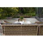 "Бергамо" обеденная группа угловая из искусственного ротанга, цвет соломенный