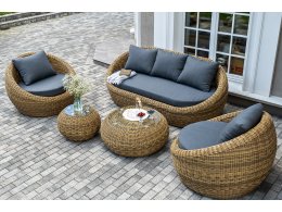 "Барселона" лаунж-зона из искусственного ротанга, цвет соломенный "Барселона" лаунж-зона из искусственного ротанга, цвет соломенный