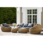 "Барселона" лаунж-зона из искусственного ротанга, цвет соломенный