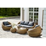 "Барселона" лаунж-зона из искусственного ротанга, цвет соломенный
