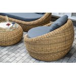 "Барселона" лаунж-зона из искусственного ротанга, цвет соломенный