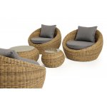 "Барселона" лаунж-зона из искусственного ротанга, цвет соломенный