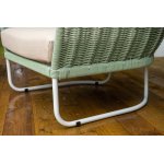 "Фиджи" лаунж-зона 5-местная плетеная из роупа (веревки), каркас алюминиевый светло-серый, роуп зеленый (4204)