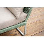 "Фиджи" лаунж-зона 5-местная плетеная из роупа (веревки), каркас алюминиевый светло-серый, роуп зеленый (4204)