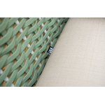 "Фиджи" лаунж-зона 5-местная плетеная из роупа (веревки), каркас алюминиевый светло-серый, роуп зеленый (4204)