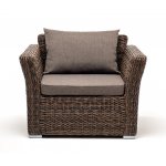 "Капучино" кресло из искусственного ротанга (гиацинт), цвет коричневый