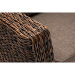 "Капучино" кресло из искусственного ротанга (гиацинт), цвет коричневый