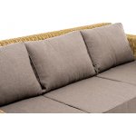 "Боно" диван из искусственного ротанга трехместный, цвет соломенный