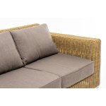 "Боно" диван из искусственного ротанга трехместный, цвет соломенный
