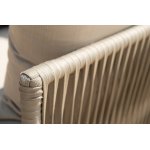 "Форли" лаунж-зона 4-местная плетеная из роупа (веревки), каркас алюминиевый светло-серый, роуп серо-коричневый