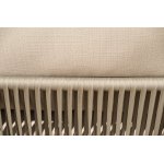 "Форли" лаунж-зона 4-местная плетеная из роупа (веревки), каркас алюминиевый светло-серый, роуп серо-коричневый