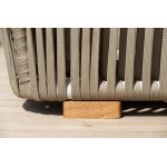 "Форли" лаунж-зона 4-местная плетеная из роупа (веревки), каркас алюминиевый светло-серый, роуп серо-коричневый