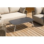 "Форли" лаунж-зона 4-местная плетеная из роупа (веревки), каркас алюминиевый светло-серый, роуп серо-коричневый