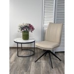 Стул YOHAN 360 град. поворот. HF017-02 Бежевый, экокожа / Черный, ®DISAUR