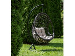 "Венеция" подвесное кресло-кокон из искусственного ротанга, цвет бронзовый с бежевой подушкой "Венеция" подвесное кресло-кокон из искусственного ротанга, цвет бронзовый с бежевой подушкой